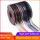 Самоклеящаяся лента для керамической плитки, 6 метров, водонепроницаемая Красивая клейкая лента для кухни, ванной, декоративная полоса для стен, пола