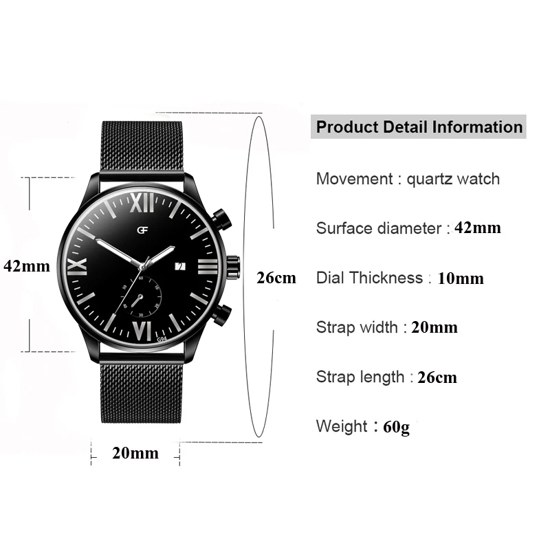 Бизнес Для мужчин часы сплава сетки высокое качество кварцевые римские цифровые