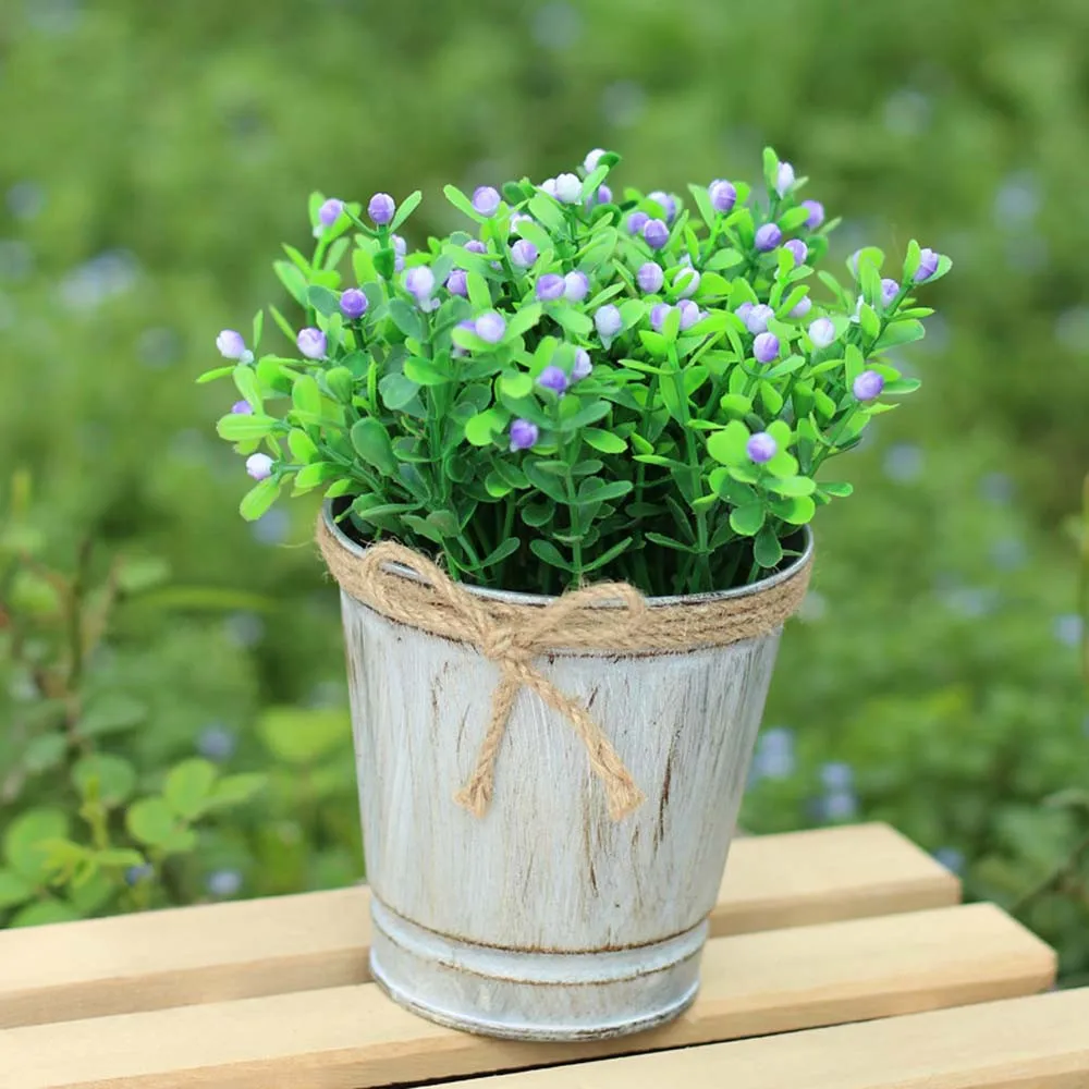 Винтажный Металлический горшок для цветов с железными бочонками подвесной