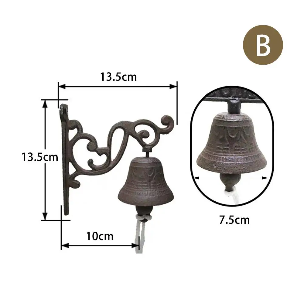 1/3 шт. высокое качество чугун Винтаж коричневый дверной звонок настенный Добро