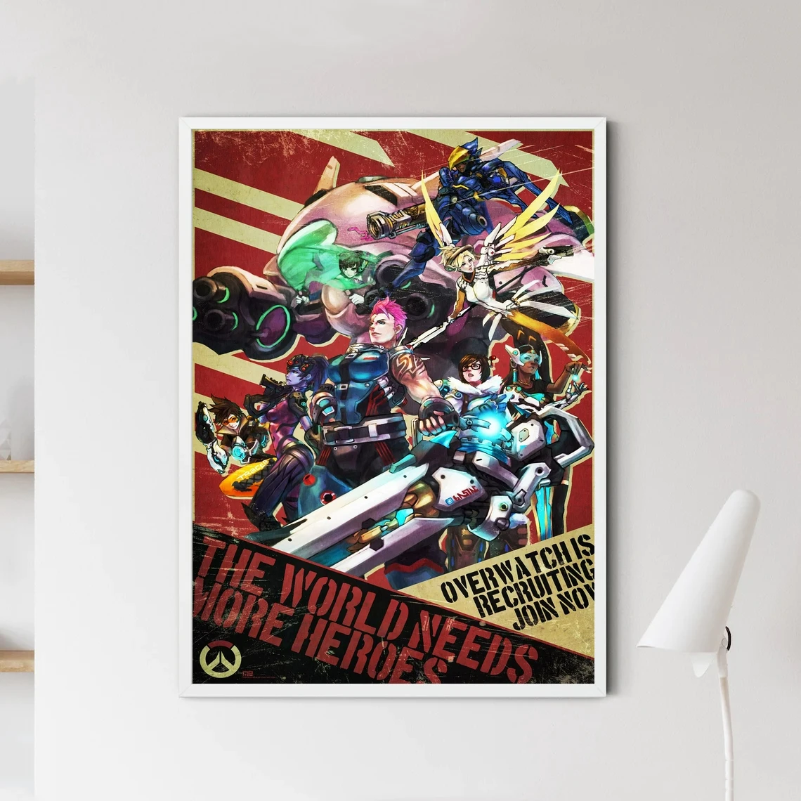 Overwatch игровой плакат холщовая печать современный домашний фотоальбом (без рамки)