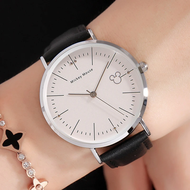 Детские часы Disney женские модные простые наручные для девочек подарок с Микки