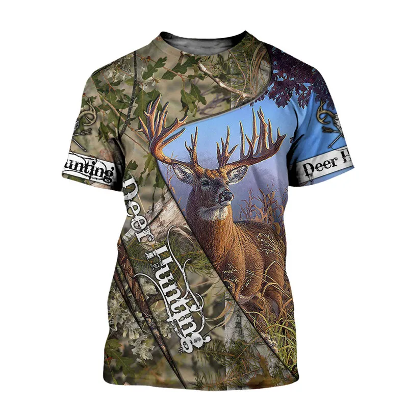 

New Fashion Hunting Camouflage 3D Printing Men's T-shirt Harajuku Unisex Casual T-shirt Summer T-shirt