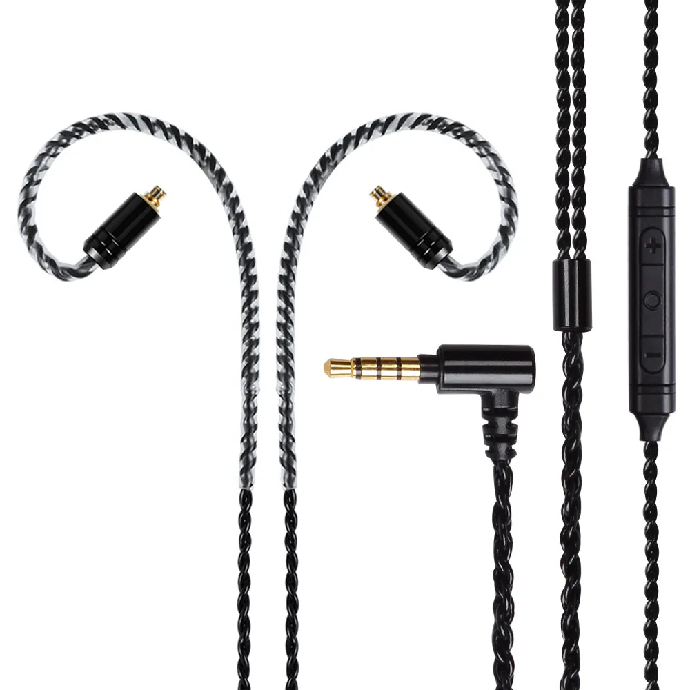 FDBRO 3.5mm 4 Core Upgraded Silver Plated Earphone Cable With MMCX Headphone Wire for SE215 SE535 Ie80s Ie8I Ie8 A2DC LS50 LS70 |