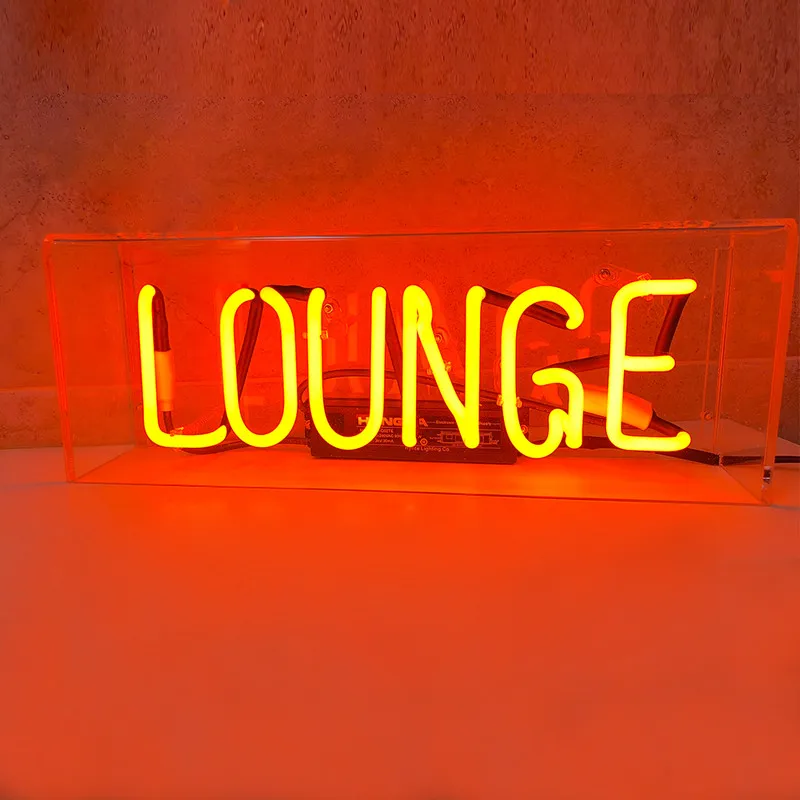 Ночник светодиодный настольный свет вечерние бар железная коробка неоновые