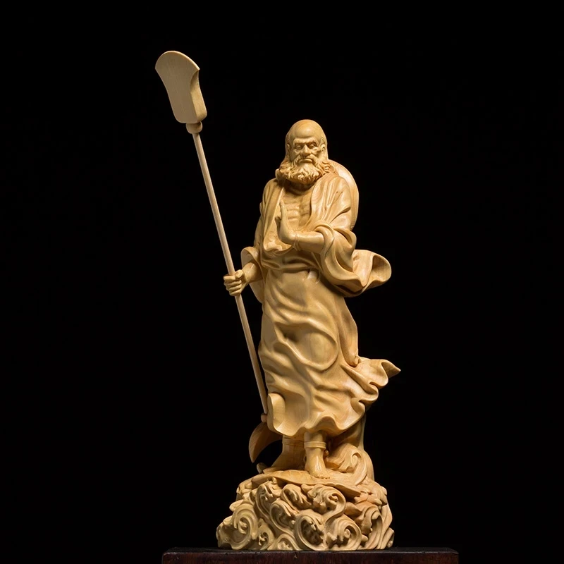 

Фигурка мастера дзен Дхарма 15/20 см, скульптура, резьба по дереву, домашние аксессуары, китайские ремесла для гостиной, украшения Будды