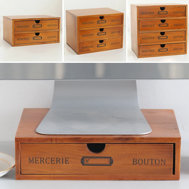 

Vintage Wooden Storage Box Wood Drawer Jewelry Cosmetics Home Desktop Organizer For Storing Cosmetics Storage Organizer