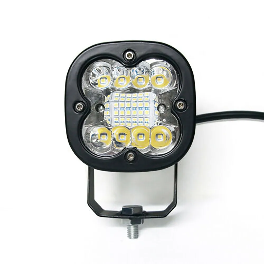 

LED Light Spot Motorcycle Offroad SUV 12-36V Square 2pcs 4X4WD Truck 6000K