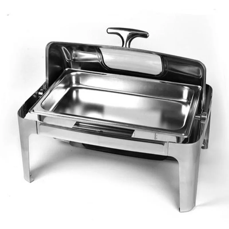 Нержавеющая сталь буфет нагреватель натирающее блюдо горячий горшок видимая крышка окно 9Lbasin свадебный