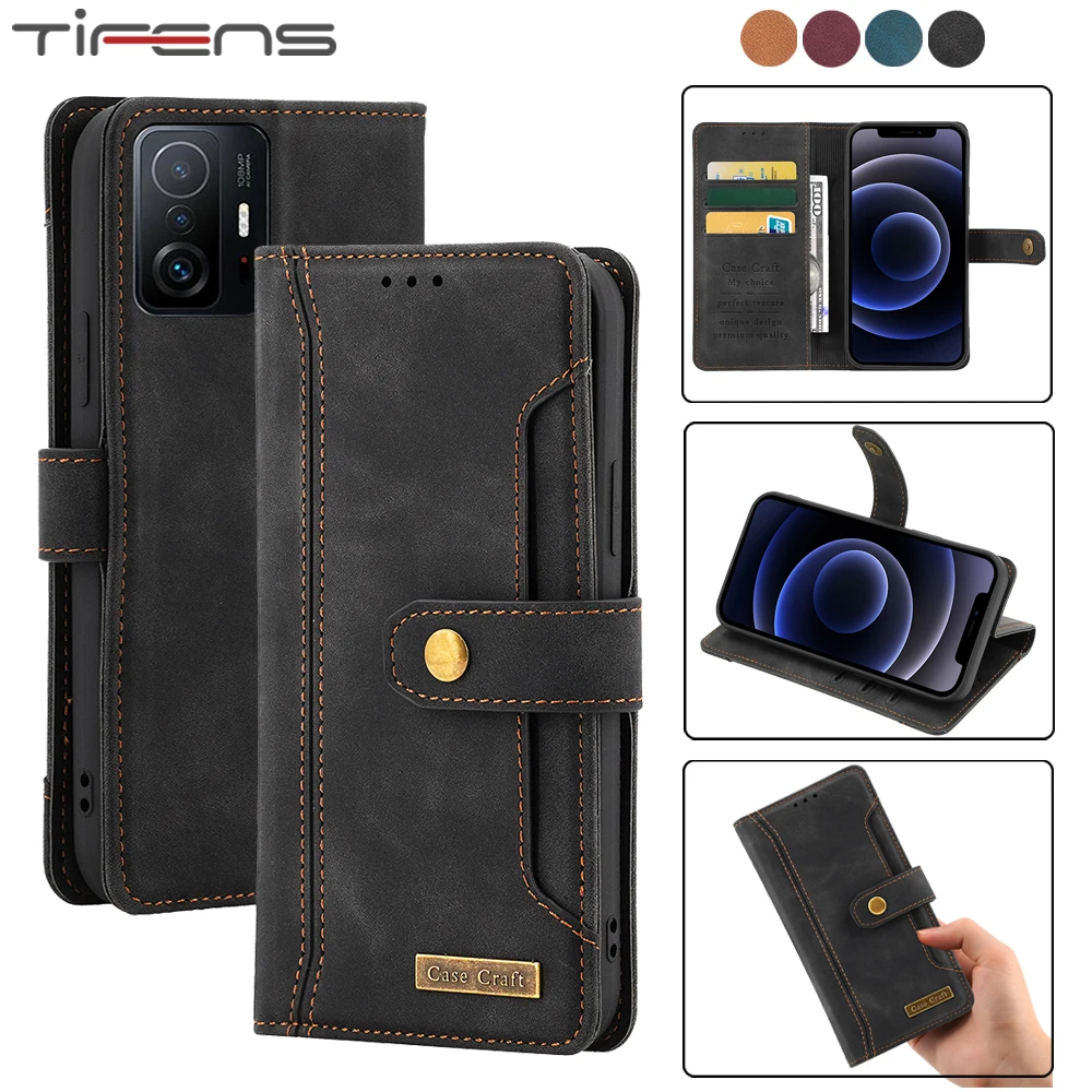 

Retro Wallet Card Slot Case For Xiaomi 11T Ultra Redmi K40 Note 11 10 Pro Plus Lite Protection Strong Magnetic Shockproof Cover