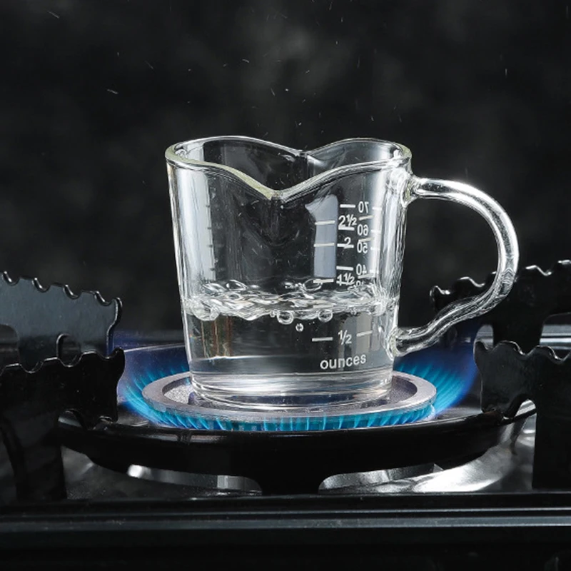 

70ml Glass Cup Ounce Cup With Scale Baking Measuring Cup for Home Kitchen MDJ998