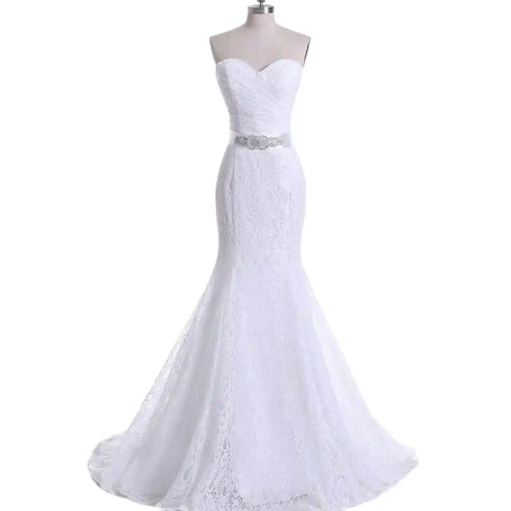 Плиссированное свадебное платье реальные фотографии белое кружевное недорогое