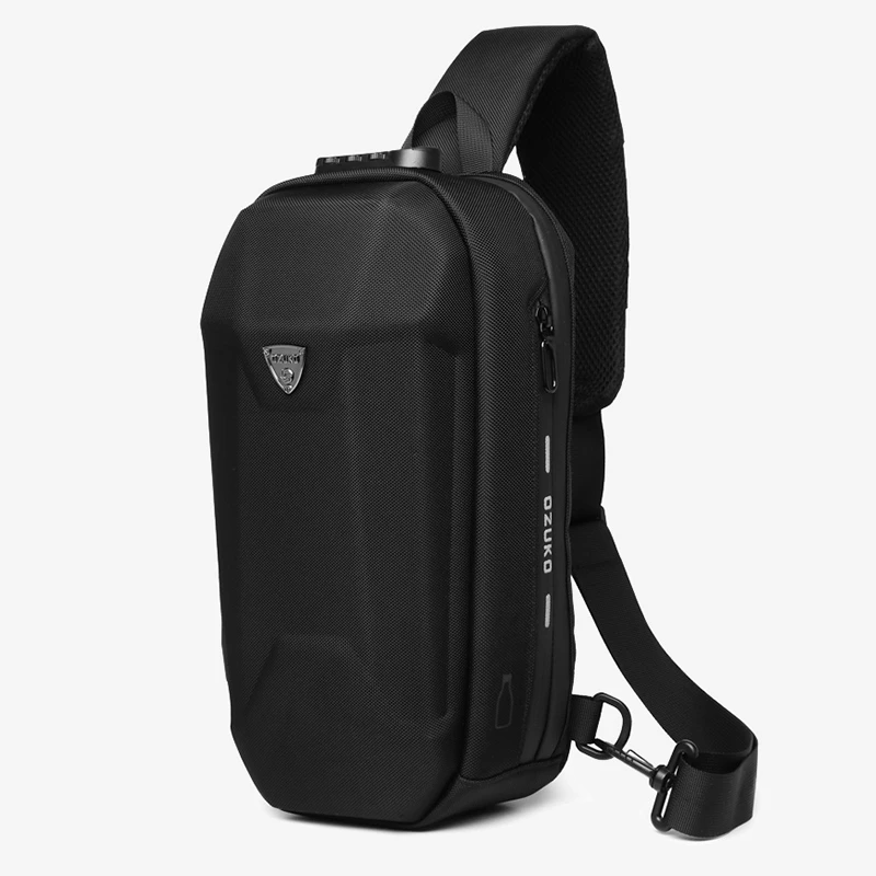 

ABAY Fashion Men Chest Bag Multifunctional Anti-theft Shoulder Bag Men Waterproof USB Charging Outdoor Riding Crossbody Bag Men