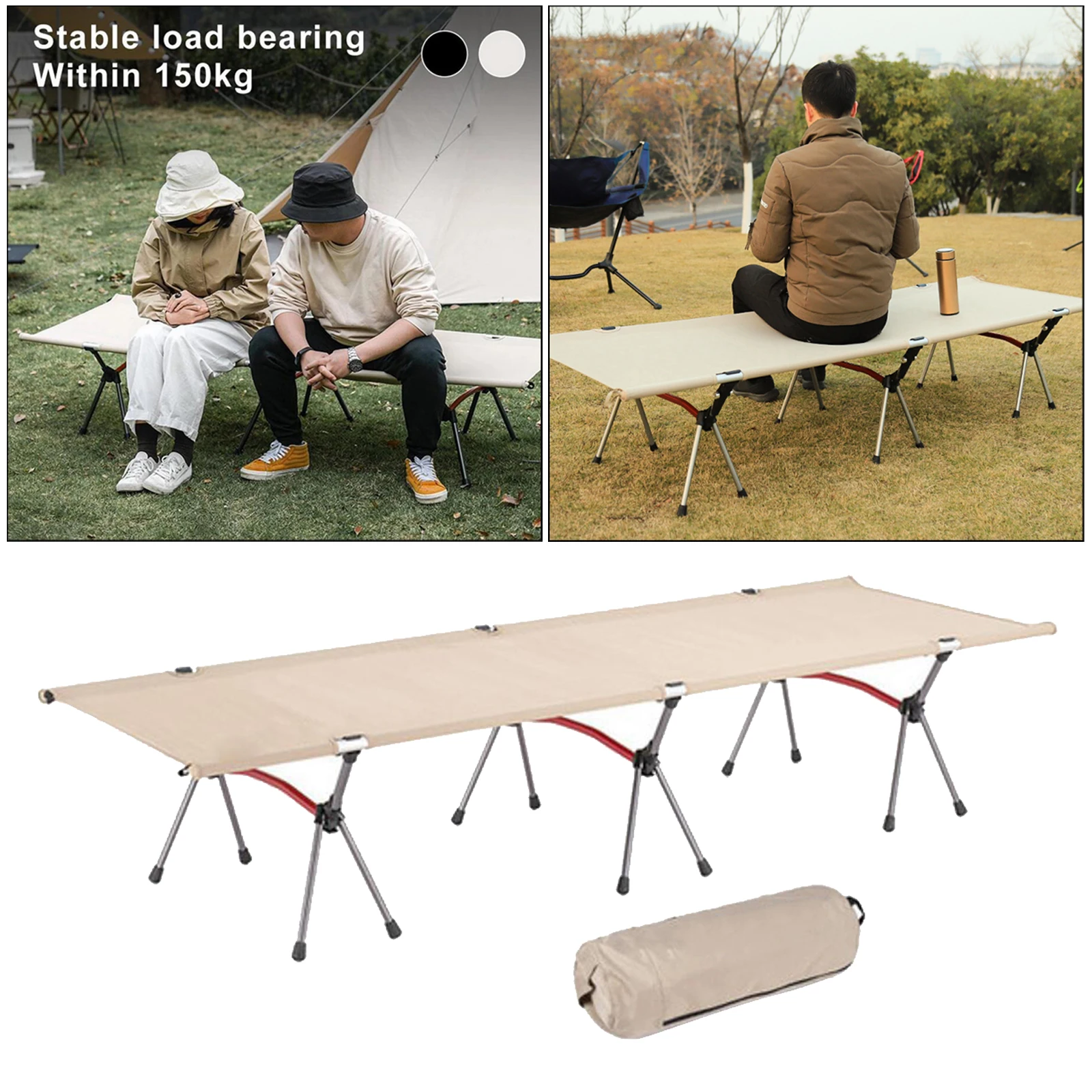 Складная кровать для кемпинга на открытом воздухе сна с поддержкой до 330 фунтов