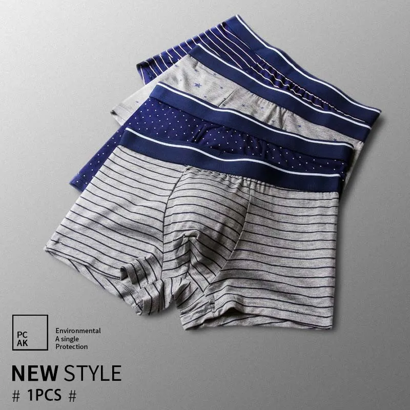 Трусы боксеры мужские хлопковые в полоску модное нижнее белье Классические