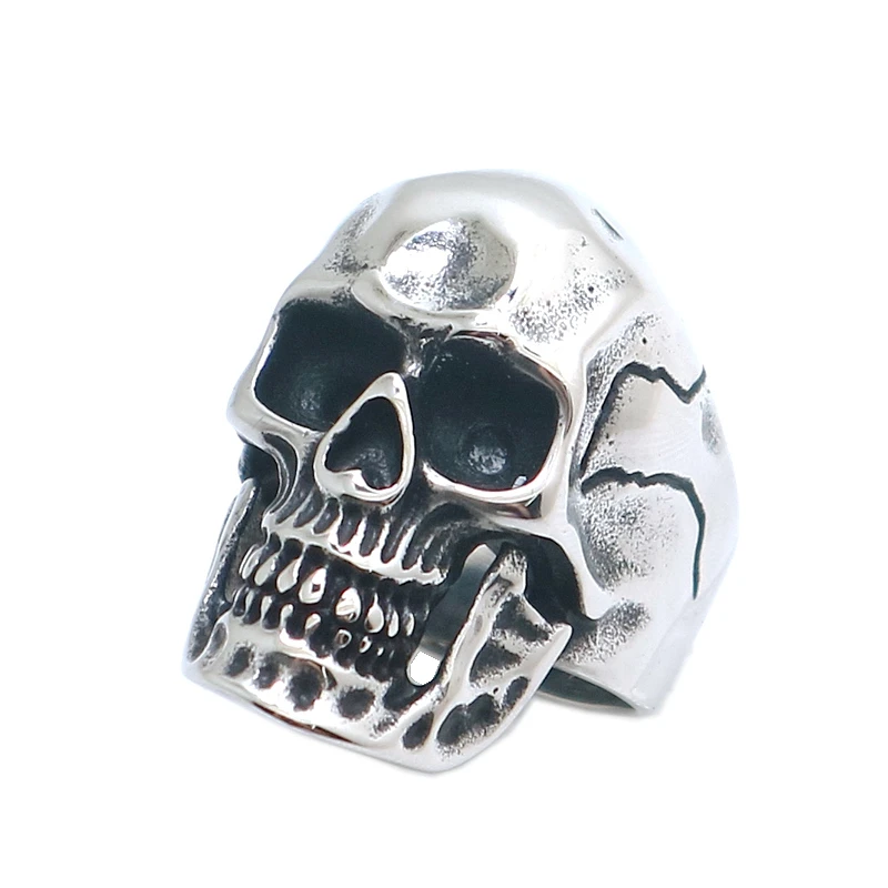 Мужское крутое классическое кольцо 316L из нержавеющей стали с черепом | Украшения
