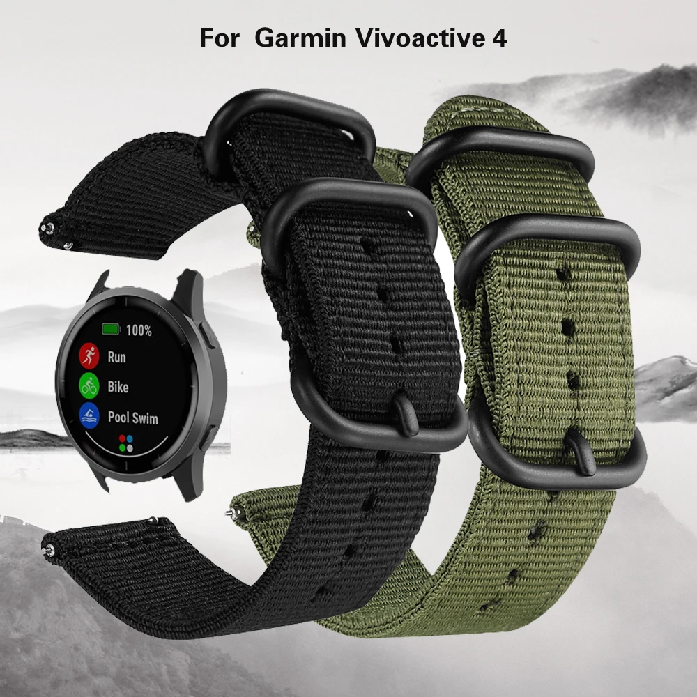 Для Garmin Vivoactive 4 нейлоновый ремешок для часов Huawei Watch GT GT2 46 мм/Xiaomi Huami Amazfit GTR 47 мм