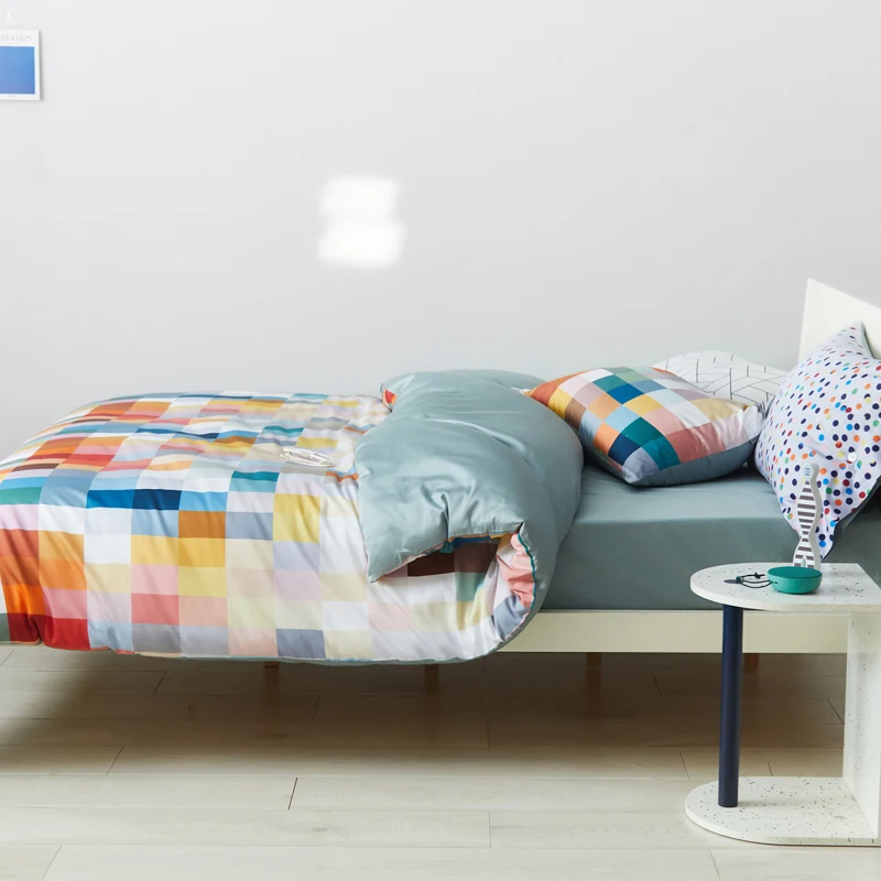 Пододеяльник с принтом одеяло стеганое чехол на молнии одиночный двойной