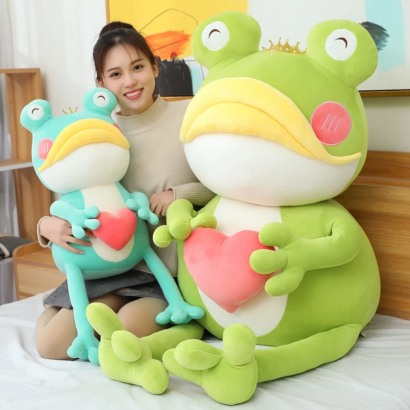 

Hot New Cartoon Big Mouth Love Frog Large Doll Pillow Plush Toy Stuffed Animal Home Decoration Decoration Hand Doll Ragdoll Gif