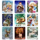 Алмазная картина 5D с изображением деда мороза, Набор для вышивки крестиком, оленей, Алмазная мозаика, рождественский подарок, украшение для дома