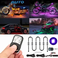 6 rgb 36 led smart brake lights motorcycle car atmosphere light with wireless remote control moto decorative strip lamp kit