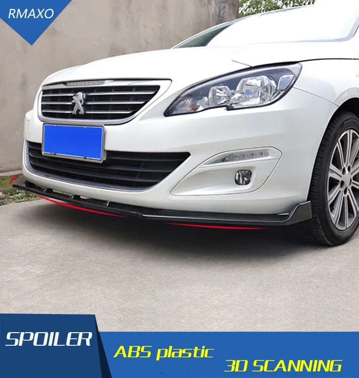Спойлер для Peugeot 408 2016 2018 ABS задний спойлер бампер диффузор защитные