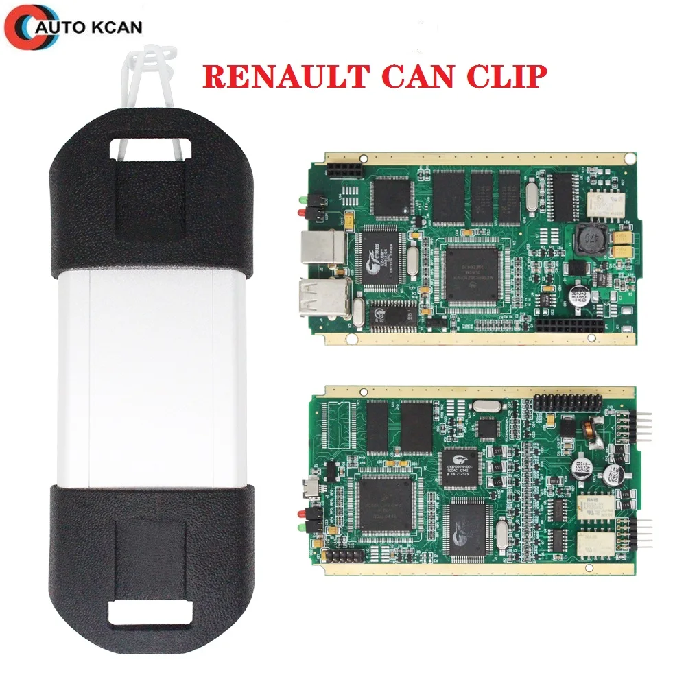 For Renault Can Clip V211 OBD2 Diagnostic Tool AN2131QC Full Chip Programmer Interface+Reprog V191+Pin Extractor+Dialogys | Автомобили и