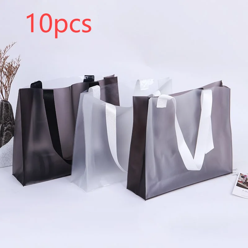 

Сумка-шоппер из ПВХ, многоразовая, прозрачная, матовая, пластиковая, 10 шт.