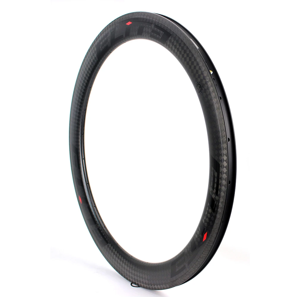 ELITEWHEELS 700c обод из углеродного волокна A1 Лазерная тормозная поверхность 60 мм 12 к