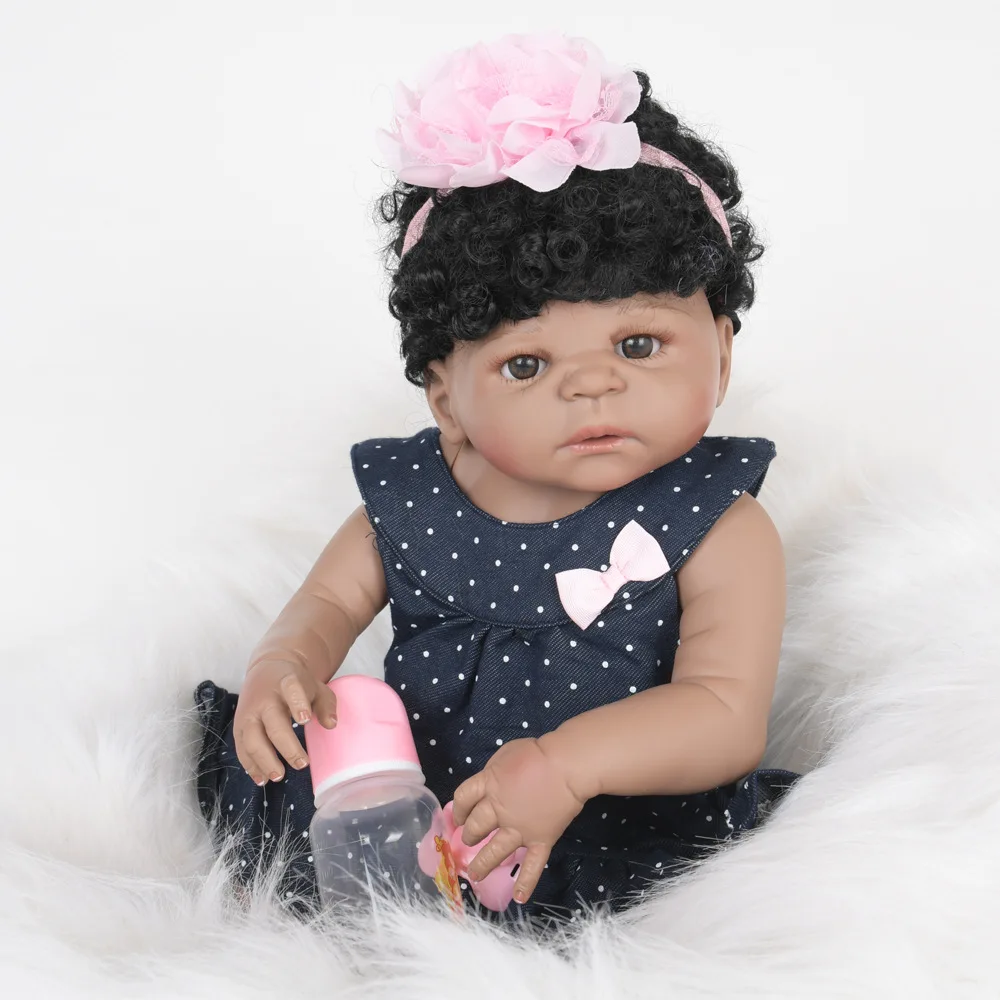 Реалистичная силиконовая кукла для новорожденных 57 см|Игровые фигурки и