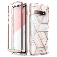 i blason for samsung galaxy s10 plus case 6 4 inch cosmo full body glitter marble cover case without built in screen protector