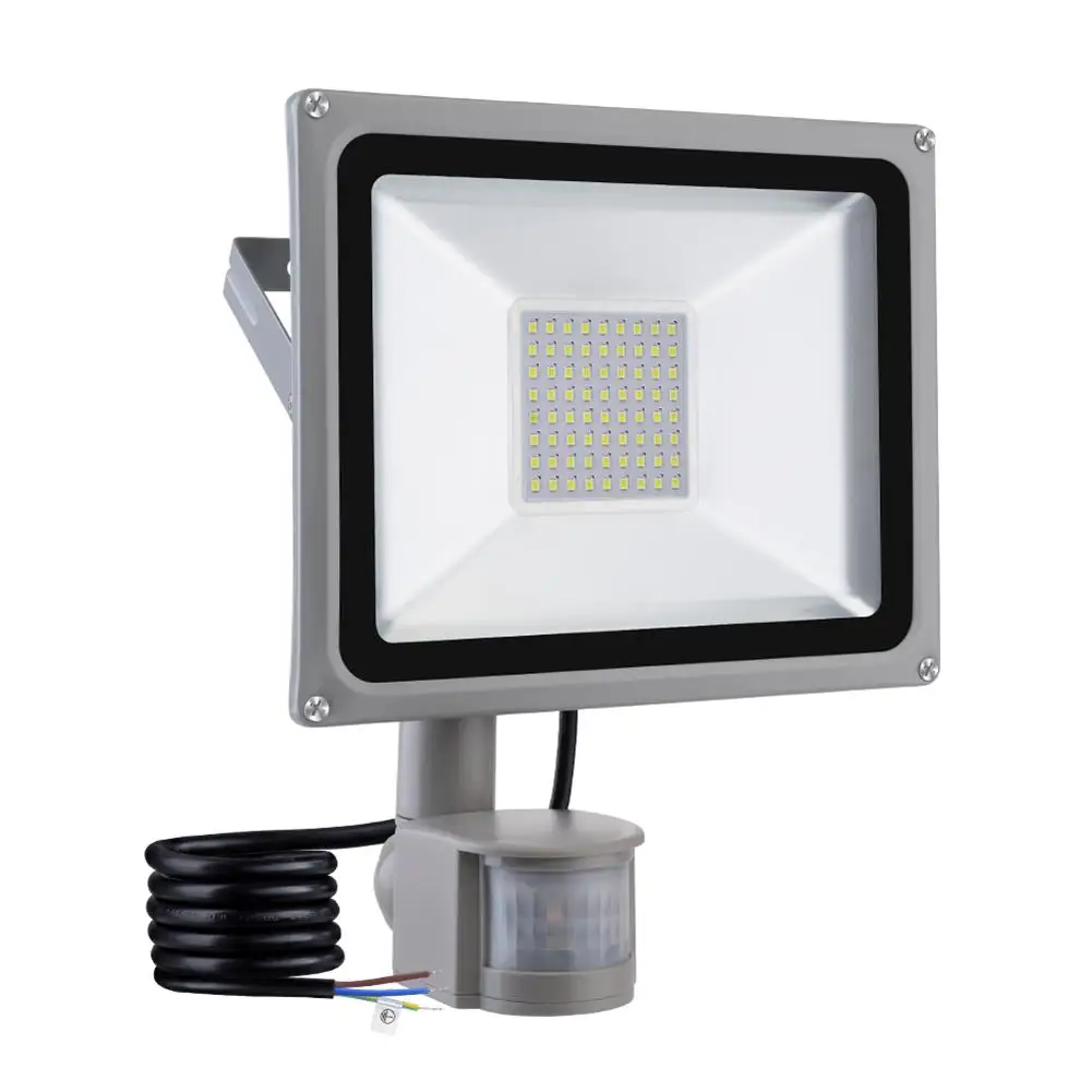 

220V 72 LED Flood Light Motion Sensor Floodlight Waterproof Outdoor Spotlight Landscape Greening Hotel Lighting 261*224*59mm