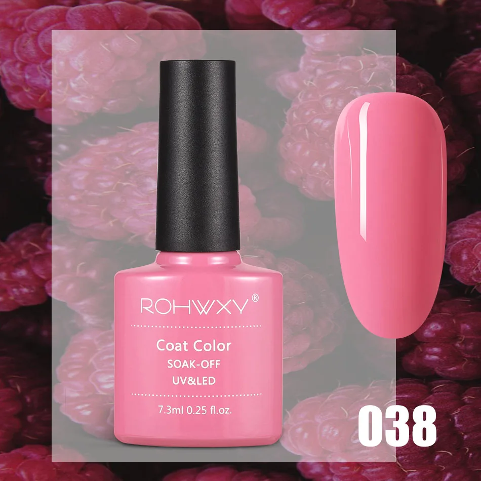 A038 ROHWXY 7,3 мл Гель-лак для ногтей для маникюра 60 цветов УФ-светодиодный Гель-лак впитывающий Гель-лак для рисования Гель-лак Инструменты для дизайна ногтей - Цвет: A038