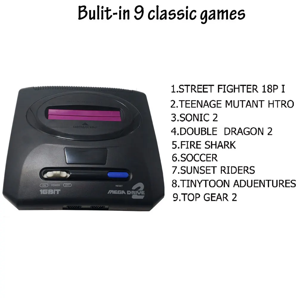 Для оригинального Sega MegaDrive MD2 Мини ТВ Видео Игровая приставка с джойстиком 16 бит AV