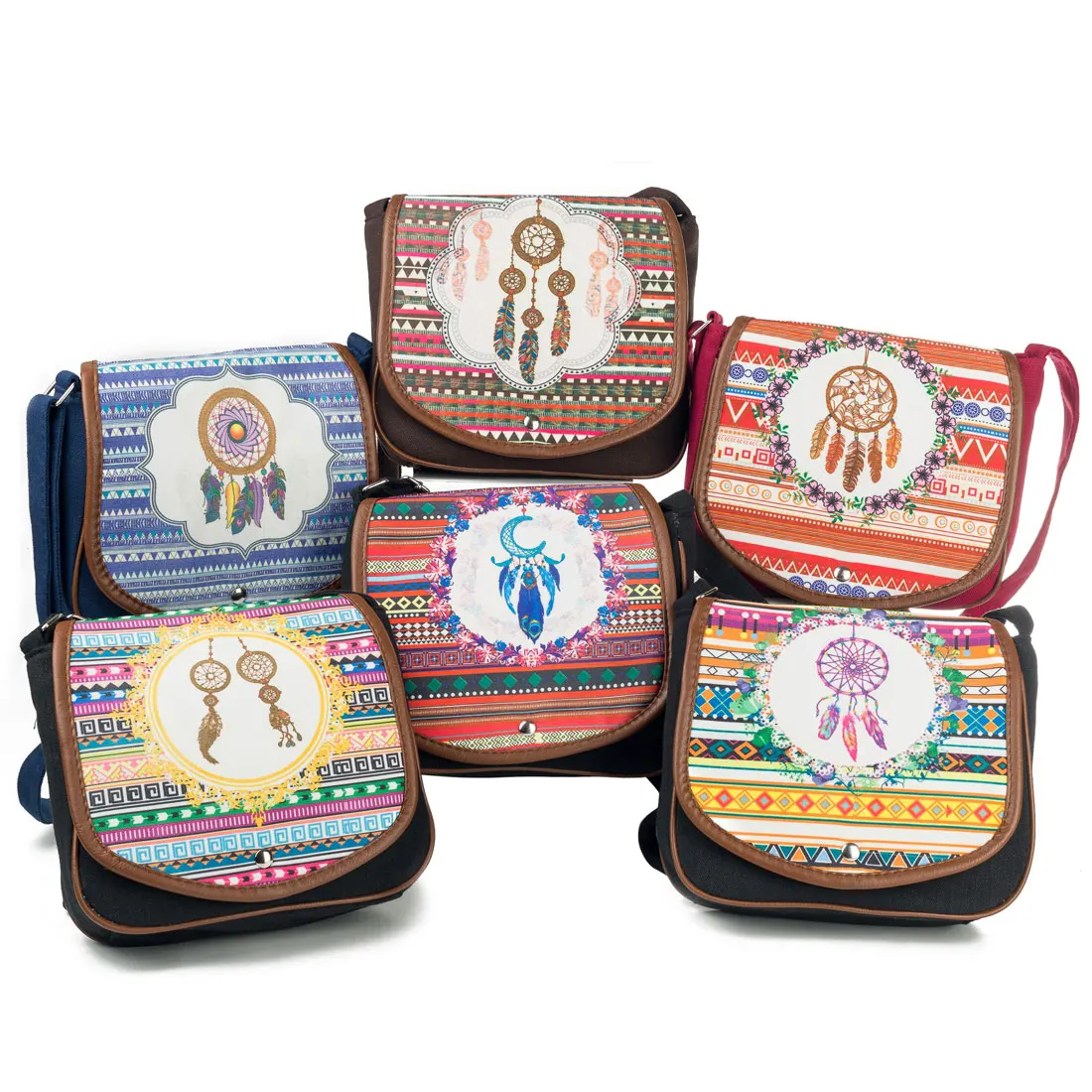 Маленькая женская сумка мессенджер Miyahouse в стиле ретро брезентовый саквояж на