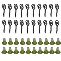 20pcs carp rig ring stops with 20pcs boilie bait screw fishing accessories kit