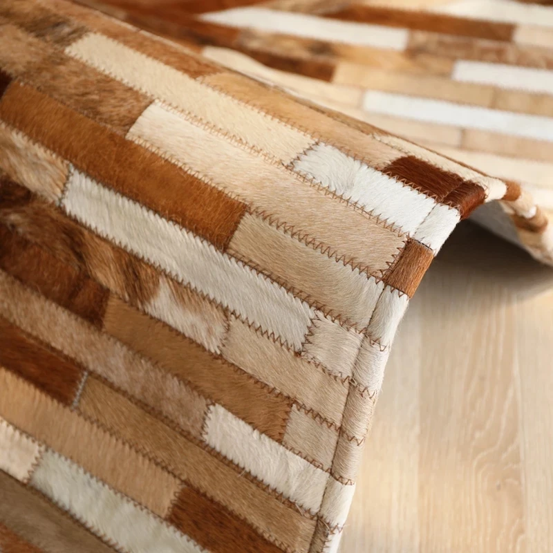 Высококачественный ковер из натуральной воловьей кожи в скандинавском стиле с