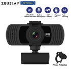 ZEUSLAP веб-камера 2K компьютер ПК веб-камера с микрофоном для прямой трансляции видео вызова Конференции работы Camaras веб-ПК