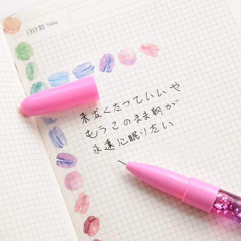 

Hot Shop Colorful Quicksand Cute Ink Gel Pen for School Student Girl Writing Pens Ins Style Shining Luminous Magic Gel Pen