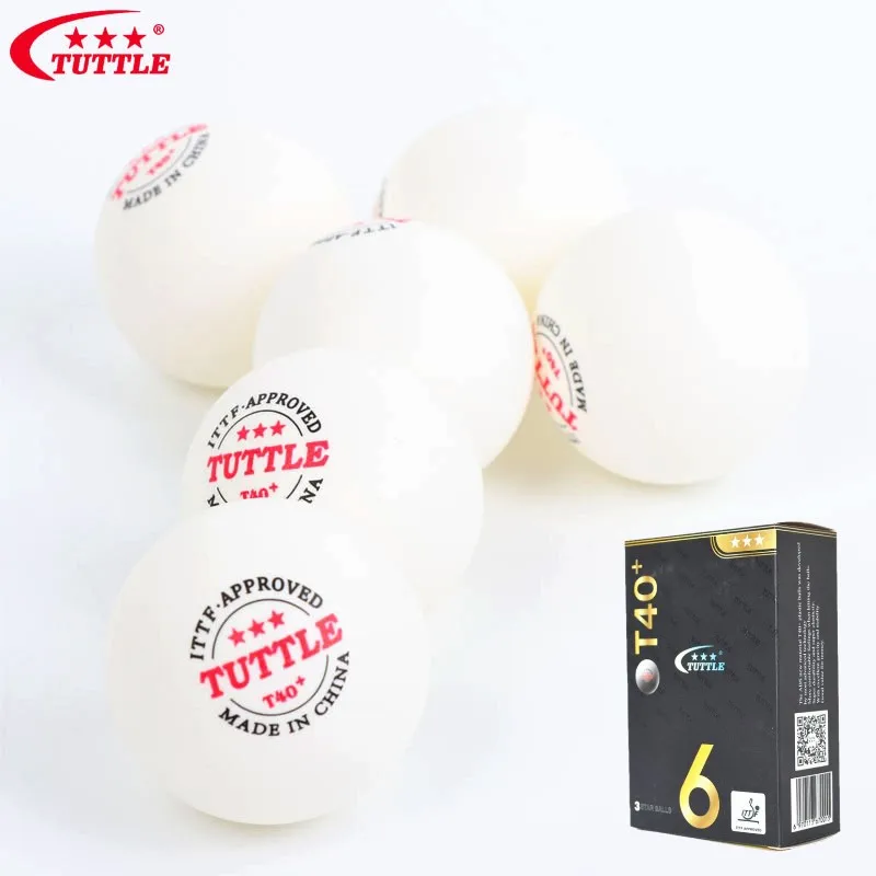 Tuttle Table Tennis Match Balls 3 Star ITTF Approved 6/ 12 Pcs New Material T40+ Ping Pong for Professional Games | Спорт и