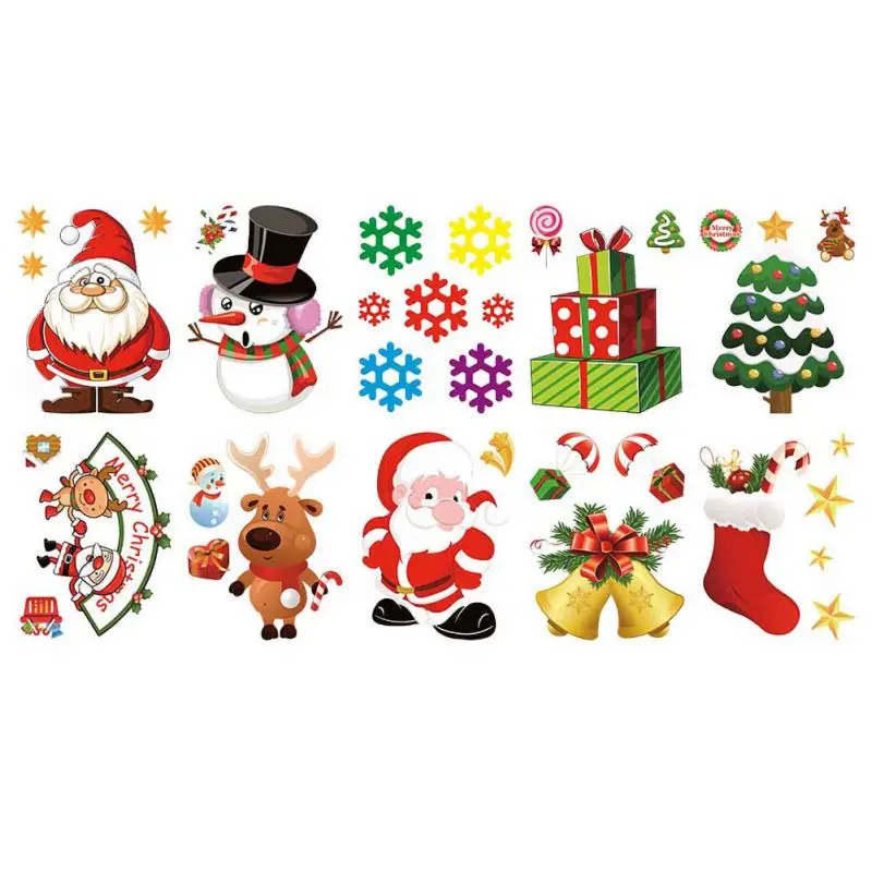 Горячие настенные наклейки рождественские ПВХ обои Снеговик холодильник