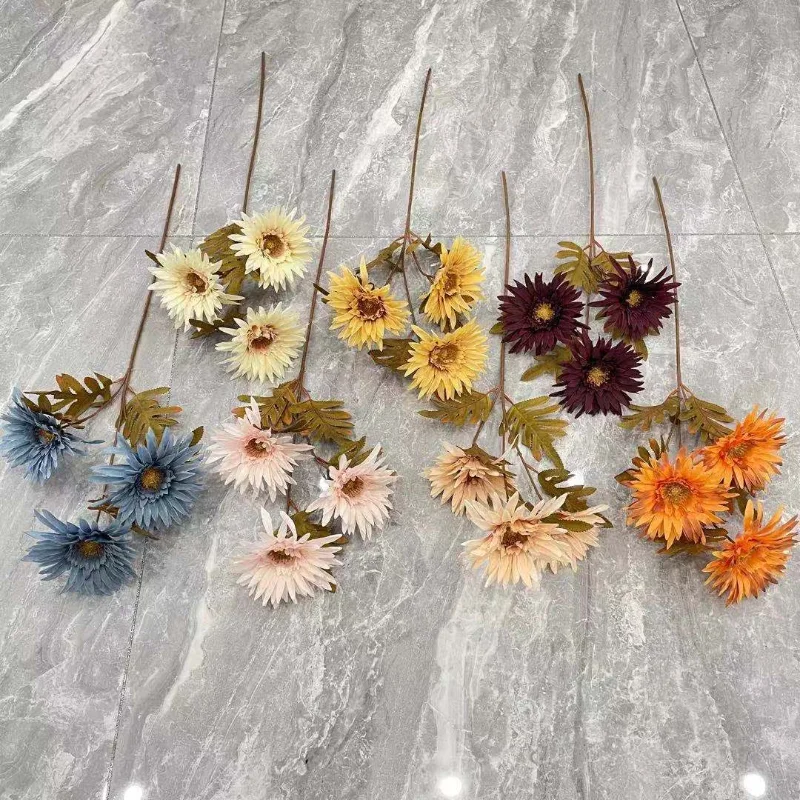 

Artificial Flower Franju Autumn Color Home Hotel Decoration Silk Flower Wedding Scene Arrangement Fake Flowers Photography Props