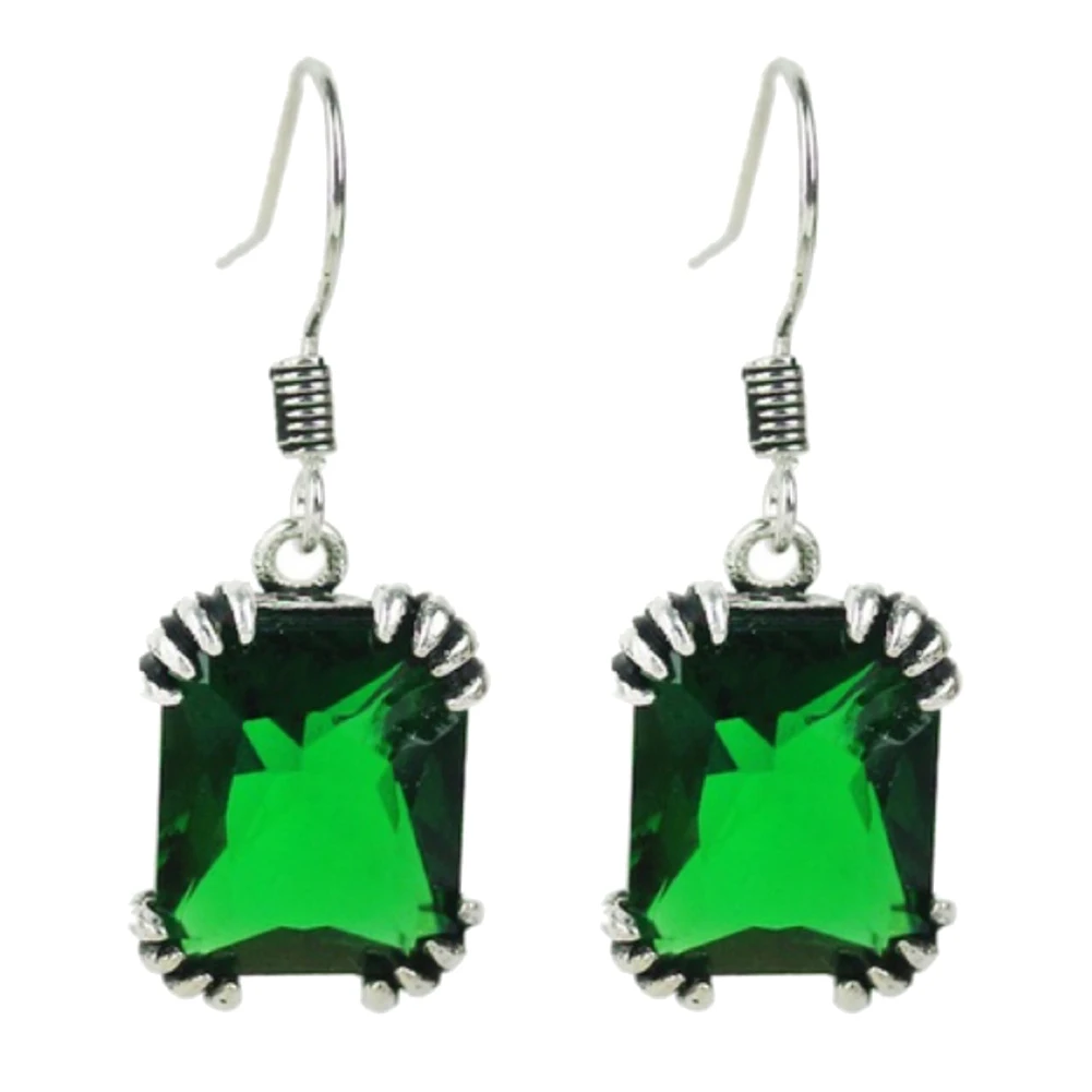 Trendy Vintage Design Fashion Party Women Square Cubic Zirconia Pendant Hook Earrings Jewelry Gift New Geometric Long | Украшения и