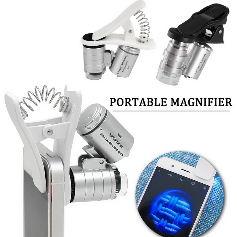 2020 мини 60x увеличительное стекло для телефона с увеличительным объективом 2