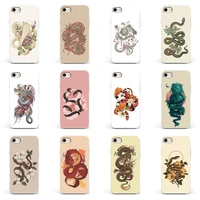 flower dragon snake phone case candy color for iphone 6 6s 7 8 11 12 xs x se 2020 xr mini pro plus max mobile bags funda coque