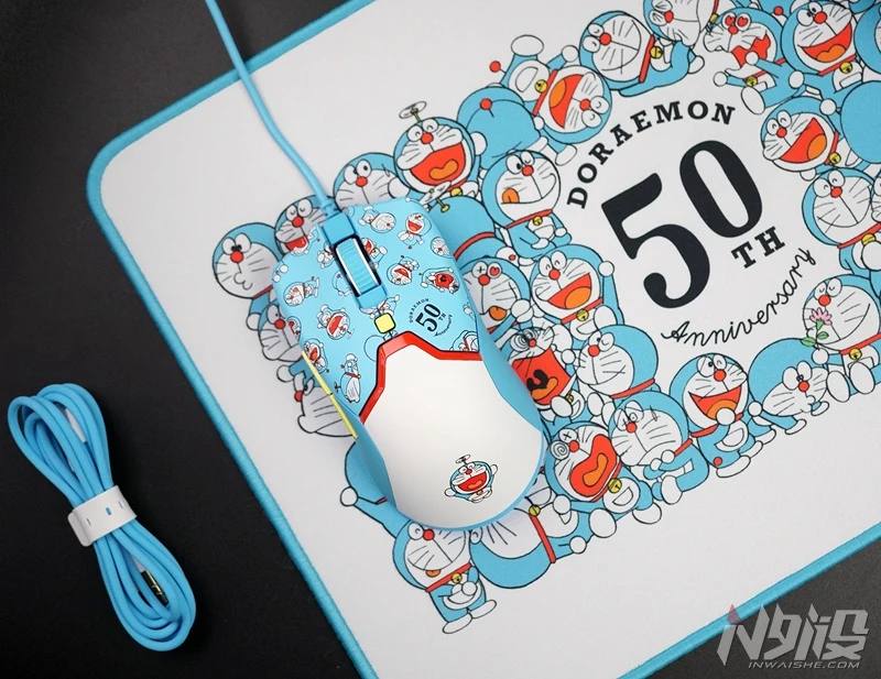 Проводная игровая клавиатура Razer Doraemon набор ковриков для мыши и с эффектом чёрной