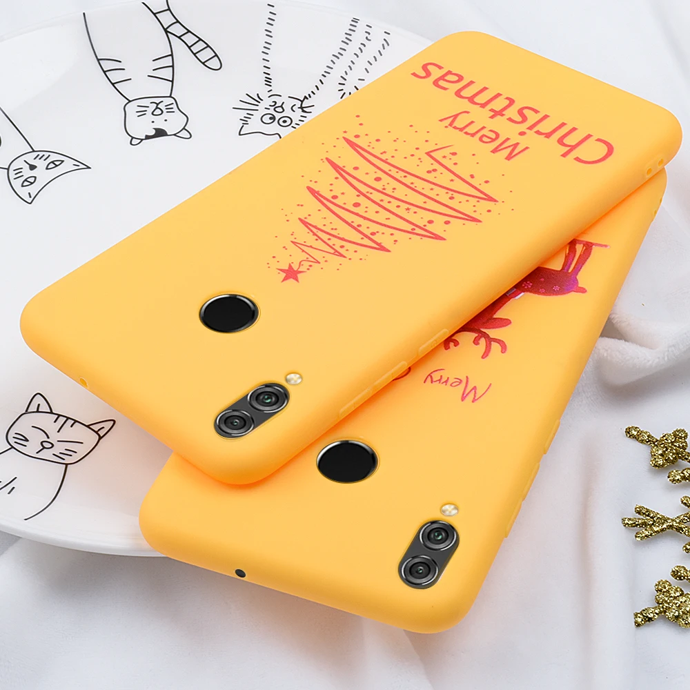 Cartoon Pattern Christmas Festive Santa Claus Case For Huawei Honor 8X 10 20 Lite 9X Pro P20 P30 Phone New Year Cover | Мобильные