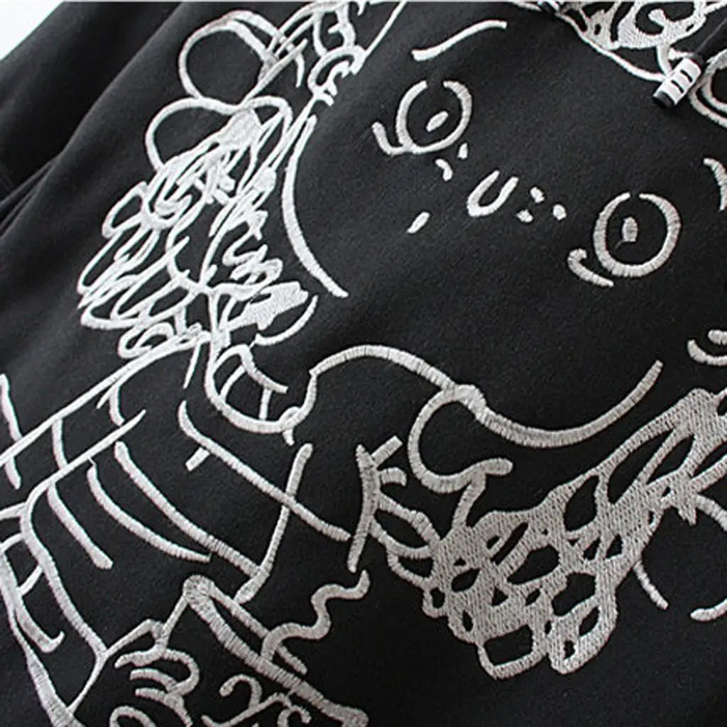 

Women Long Hoodie Sweatshirt Pullover Cartoon Print Long Sleeve Splited Pockets Sweatshirt Hoody Pullovers Dress