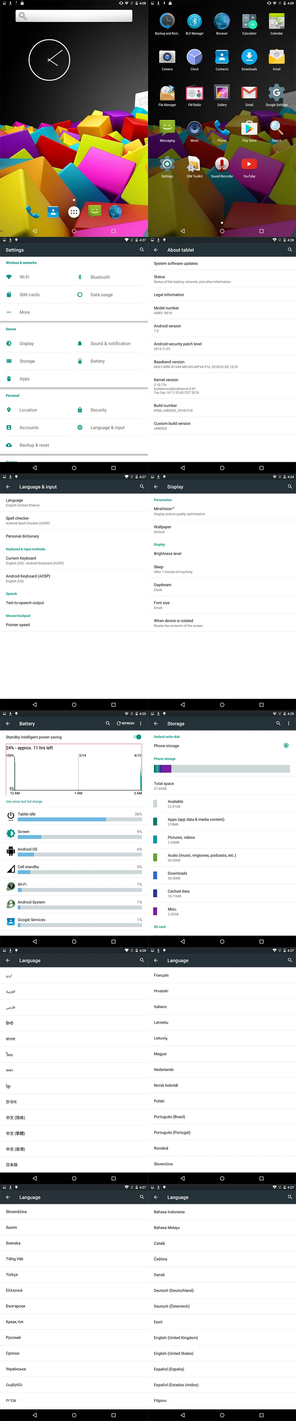 ANRY 10,1 дюймов 1280*800 4G планшетный ПК MTK6737 четырехъядерный Android 7,1 OS 4 Гб ram 64 Гб rom gps LTE планшет Встроенный 4G телефон
