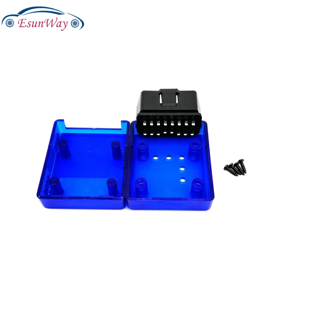 10pcs/Lot! ELM 327 OBD2 OBD 2 OBDII OBD-II Interface adaptor connector ELM327 bluetooth blue shell | Автомобили и мотоциклы